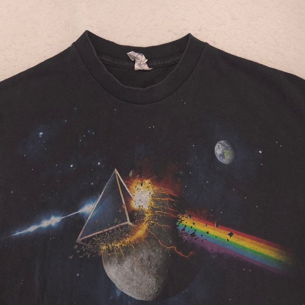 Pink Floyd Band Casual Graphic Crew Neck T Shirt Mens Size Medium M Black